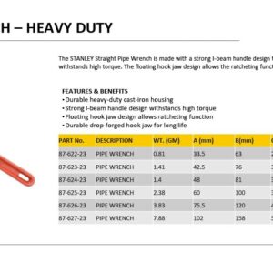 PIPE WRENCH - HEAVY DUTY
